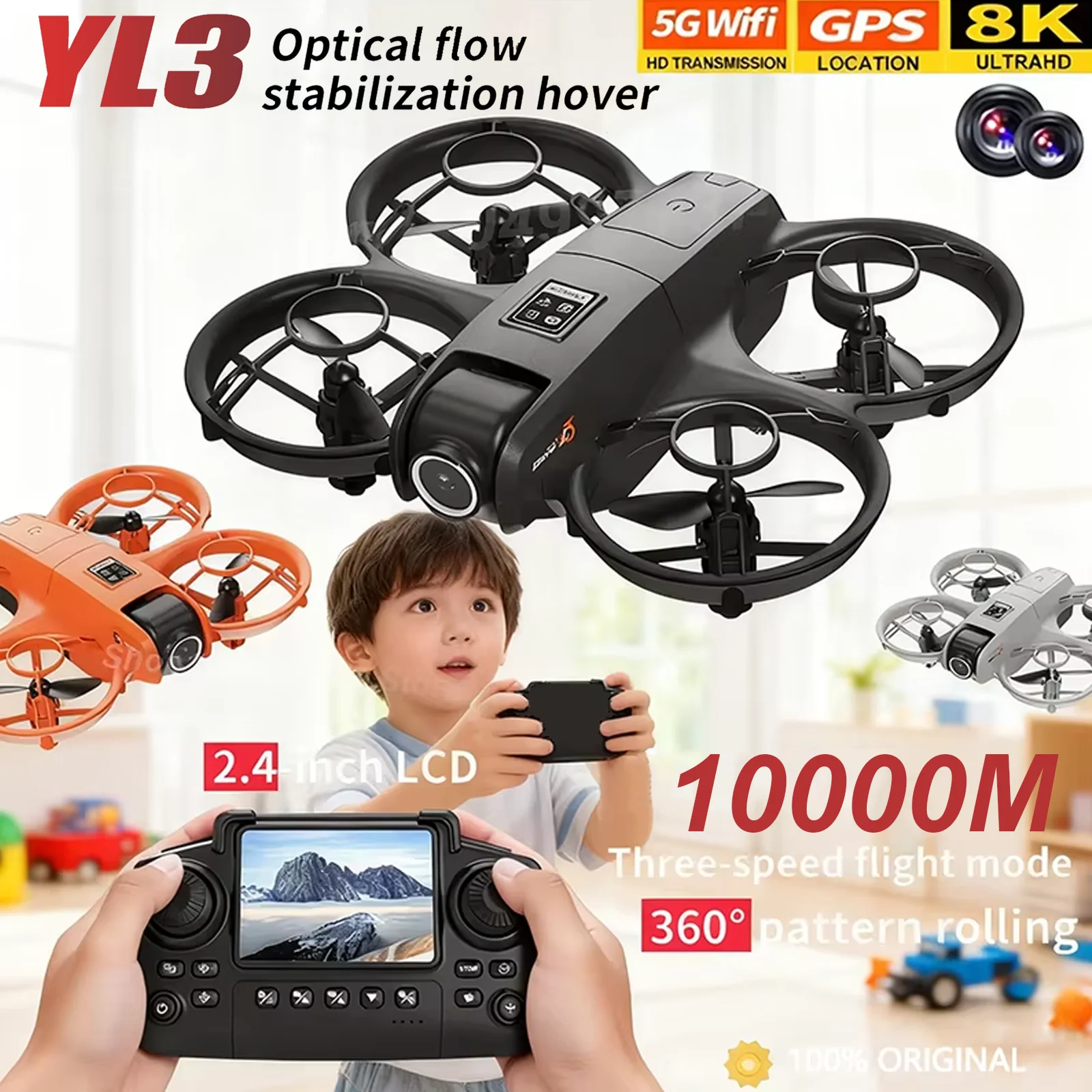 YL3 WIFI GPS новый оригинальный дрон HD 8K двойная камера профессиональная аэрофотосъемка дистанционное управление самолет квадрокоптер игрушка для мальчиков