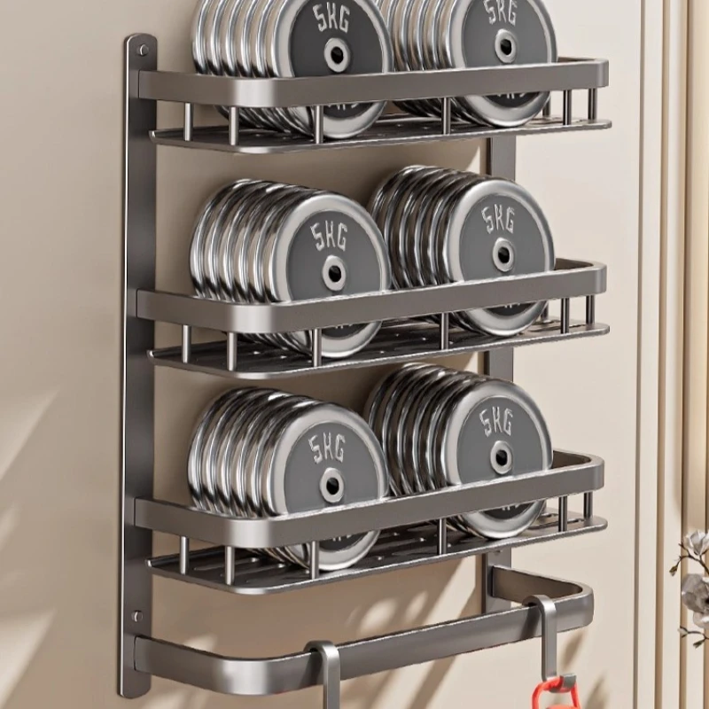 ‌No Drill Bathroom Shelves, Large Capacity Wall Mounted Storage Rack with Ventilation & Drainage for Shower Room Organizer