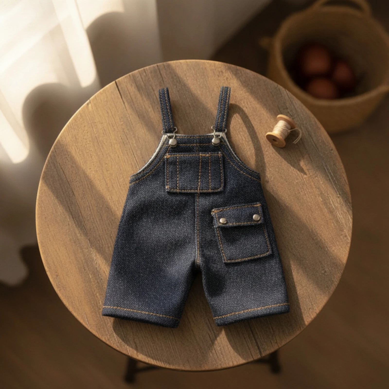 

Doll Bib Overalls Collector Doll Overalls with Pocket Clothing Easy Dressing Adorable for Children, Dollhouse, Photography