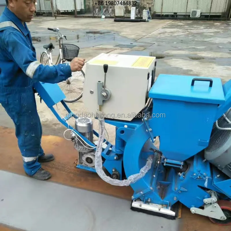 Derusting Burnishing Shot Blasting Machine with Motor Mobile Horizontal Steel Plate