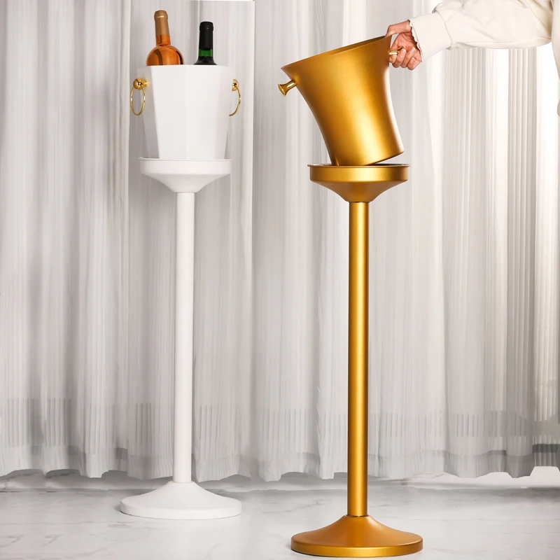 

Luxury champagne bucket stainless steel floor ice frosted ice wine restaurant red wine chilled ktv bar