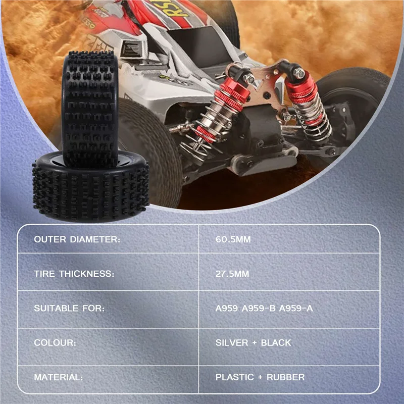 N93R 4 قطعة عجلات الإطارات الإطارات A959-01 ل Wltoys A959 A959-B A959-A 1/18 RC إكسسوارات قطع غيار السيارات