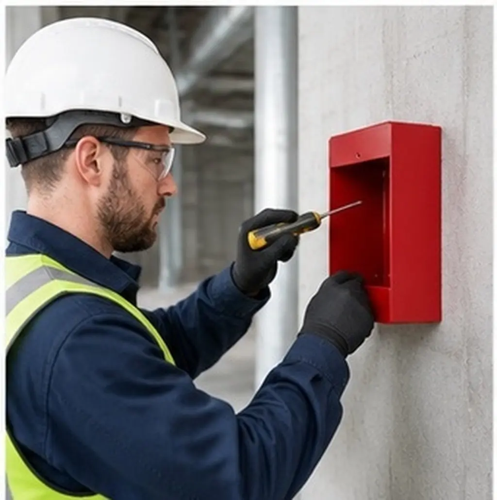 Metal Fire Alarm Switch Bottom Case Robust Manual Call Point Box Easy Clean Fine Workmanship Emergency Exit Release Button Box