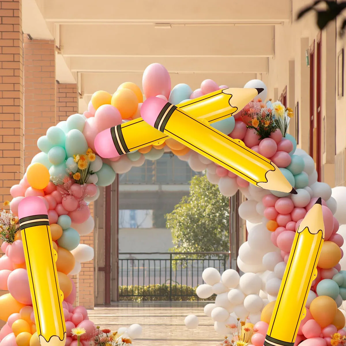 Надувные карандаши, гигантские шарики-карандаши, надувные шарики, украшение для детских классных призов на первый день школы