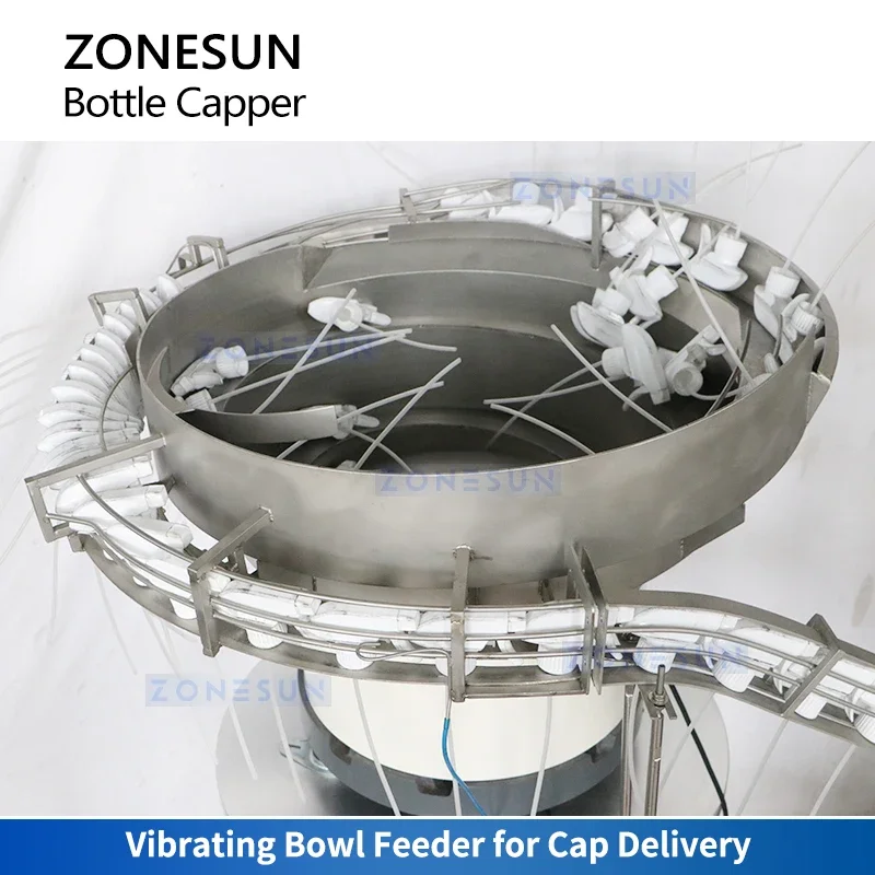 ZONESUN Tappatrice automatica per bottiglie Tappatrice a vite Tappatrice servo Tappatrice a movimento continuo ZS-XG23