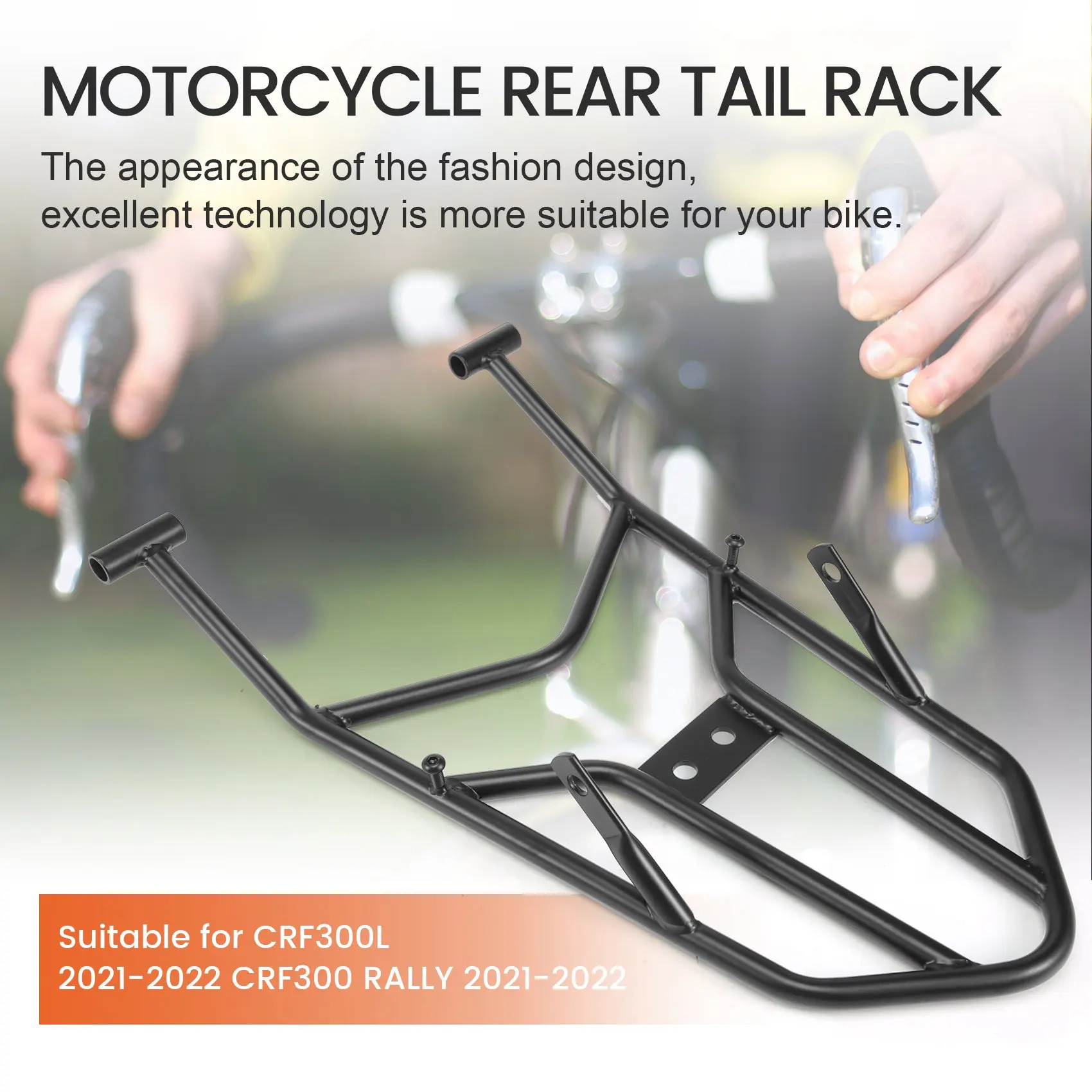 Clear Motorcycle Rear Tail Rack Top Box Case Suitcase Carrier Board For Honda CRF300L CRF300L CRF 300 RALLY 2021 2022