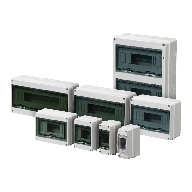 Scatola di distribuzione di giunzione MCB in plastica per energia elettrica a 2/3/5/8/12/15/18/24 vie, impermeabile, antipolvere, serie CE Ht IP65