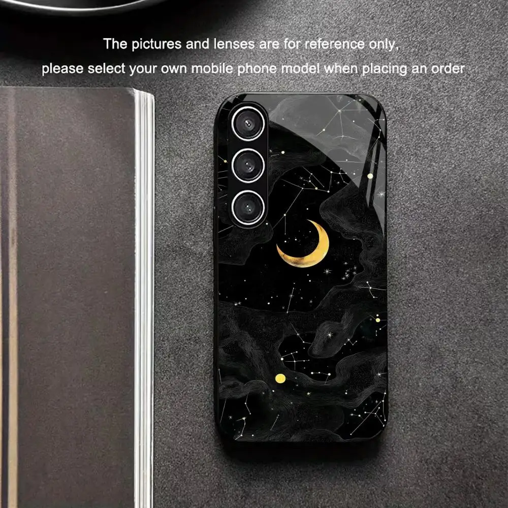 

Night sky Protective Exquisite High-end PhoneCase Glass TPU PhoneCase for Samsung Galaxy S26 S25 S24 S23 S22 S21 FE,Ultra,Plus