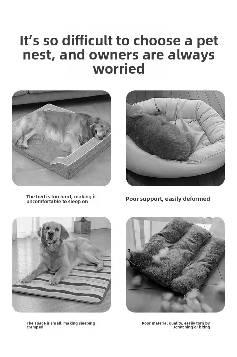 Large Plush Dog Bed Sofa Thickened Super Soft Polyester Pet Mat Dog Crate Mat Bed For Small Medium Large Dog Bed