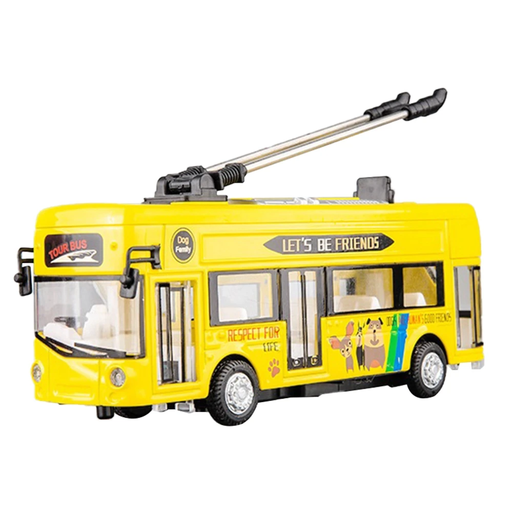 

M15K-1:50 Kids Alloy Bus Model London Single Decker Tram Bus Vehicles Car With Light & Sound Collections