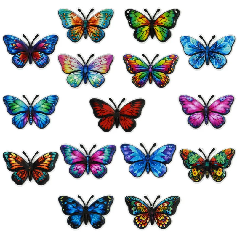 UV printing Butterflies Shoe Charms for Croc Clogs UV printing Styles PVC Shoe Decorations, Kids Party Favors and Birthday Gifts