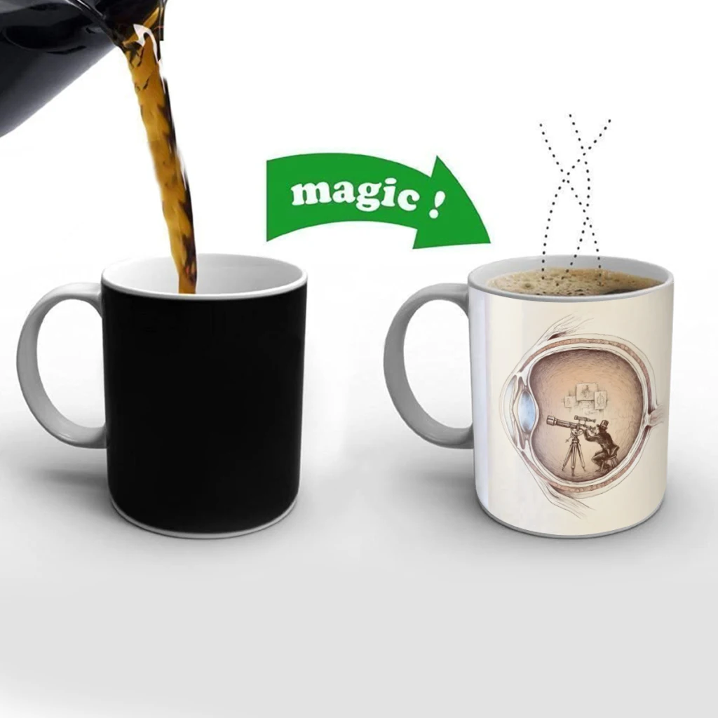 

Extraordinary Observer Creativity Change Color Chang mug Ceramic mug Hot Coffee Cup Breakfast Cup Mug Friend Gift