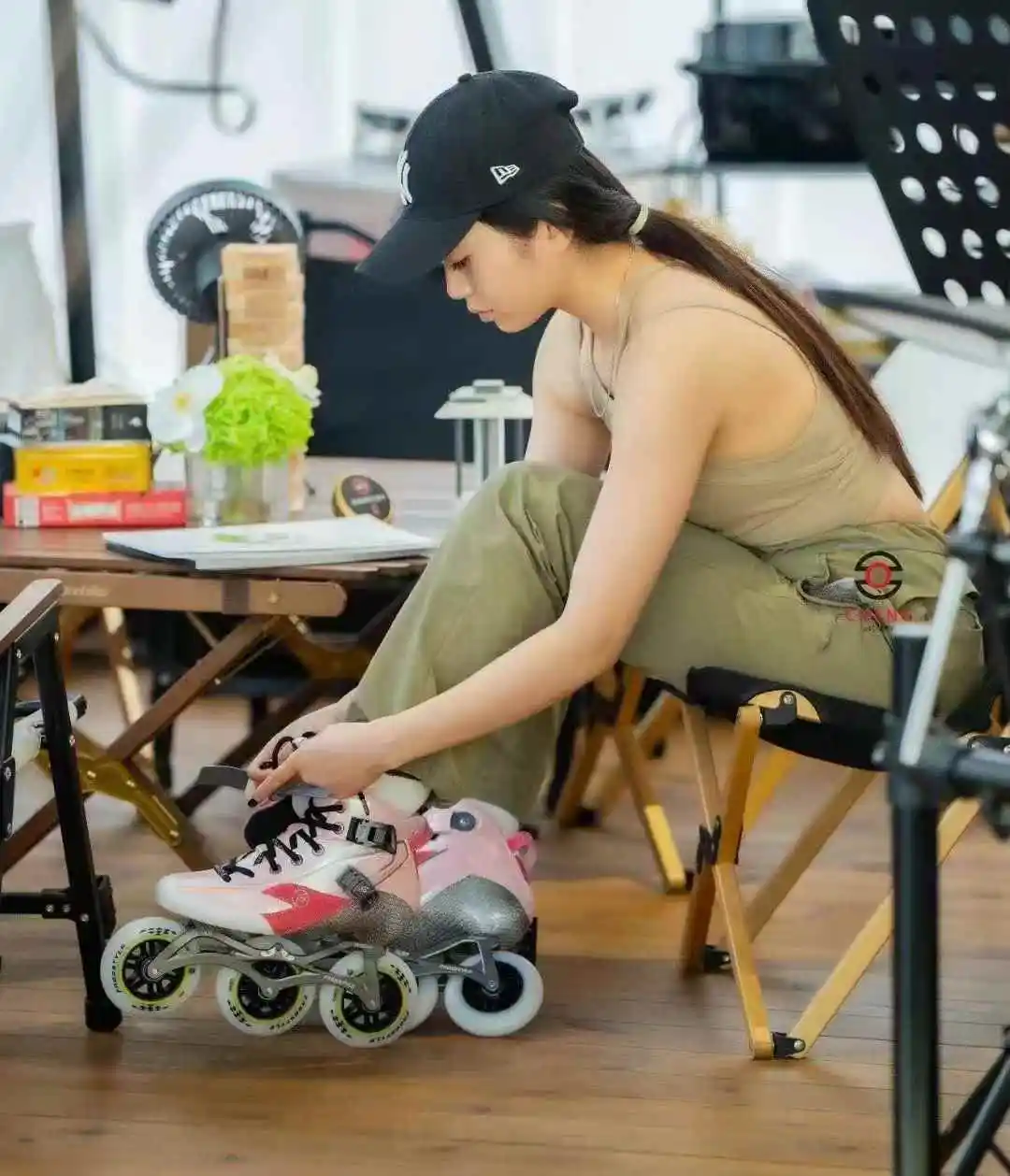 FS زلاجات دوارة إطار سكين عمود السرعة الأصلي كبير ثلاث عجلات زلاجات دوارة إطار 3*90/3*100 مللي متر إطار سباق #5