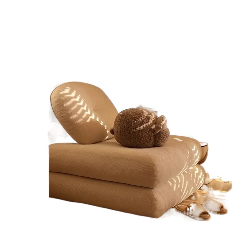 

Cream single sofa small apartment living room tofu block mochi sofa bed folding dual-purpose module lazy foldable