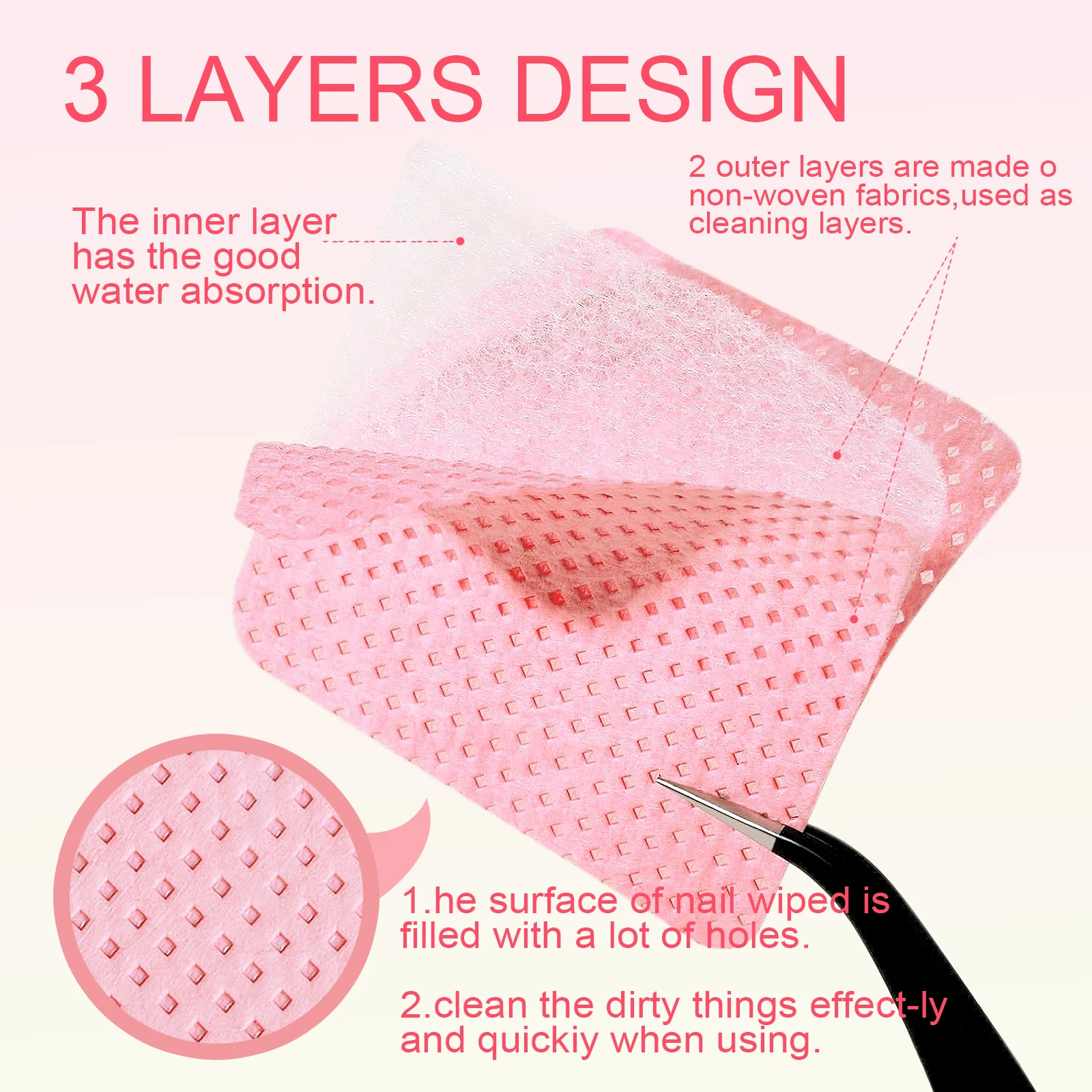 Lingettes dissolvant de vernis à ongles, tampons de nettoyage des ongles, serviettes colorées en coton, papier UV Gel, nettoyeur de poussière pour outils de manucure, 1080 pièces