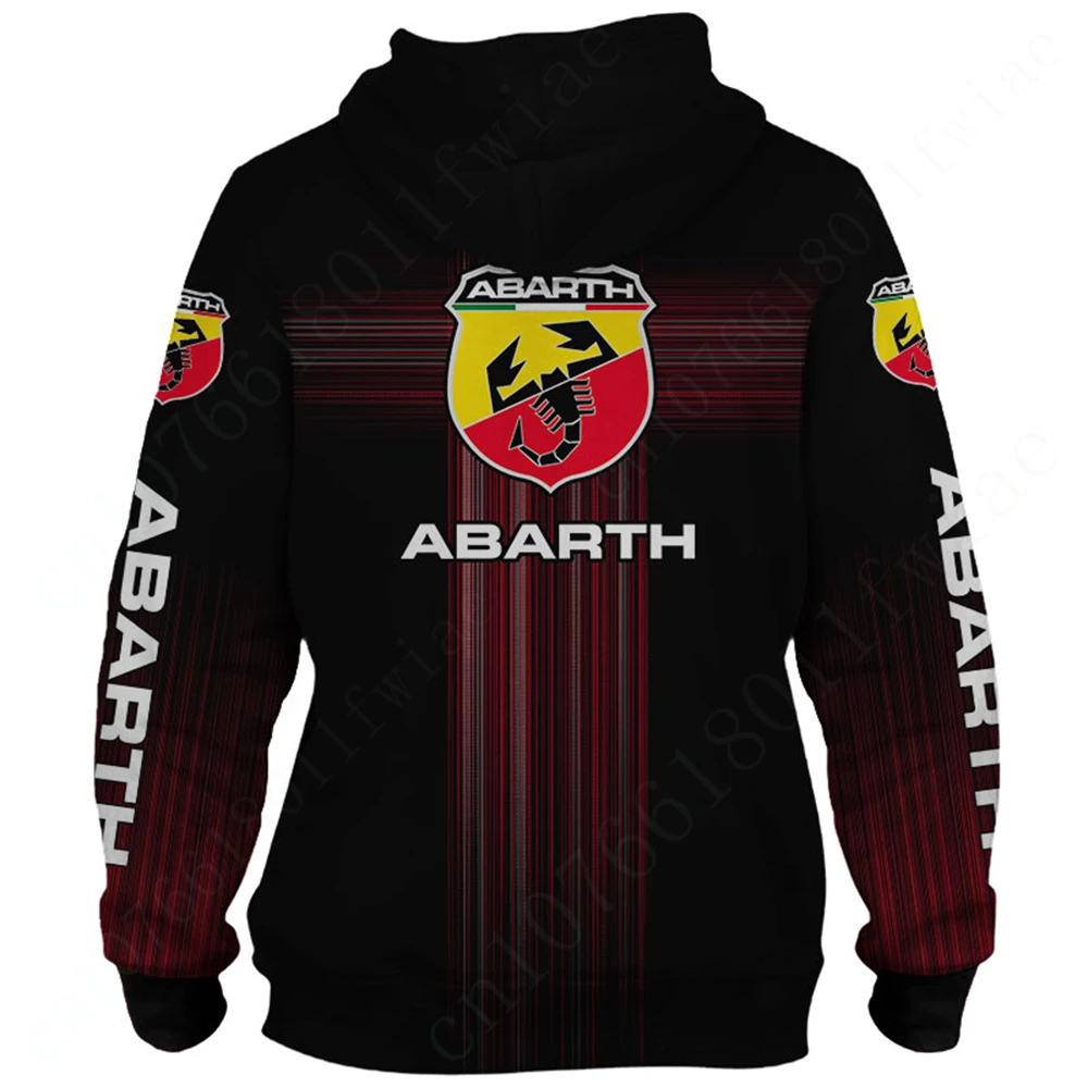 Abarth felpa Casual Top abbigliamento Unisex Essentials Pullover Harajuku 3D stampa Zip felpe con cappuccio Anime felpe con cappuccio per uomo donna