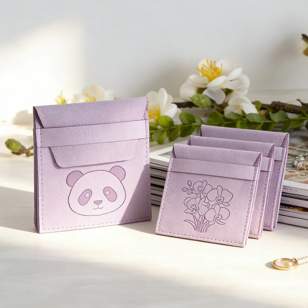 

100Pcs Microfiber Jewelry Flap Bag Wedding Gift Ring Earrings Pearl Bracelet Packaging Bags Baby Shower Soap Candy Organizer Box