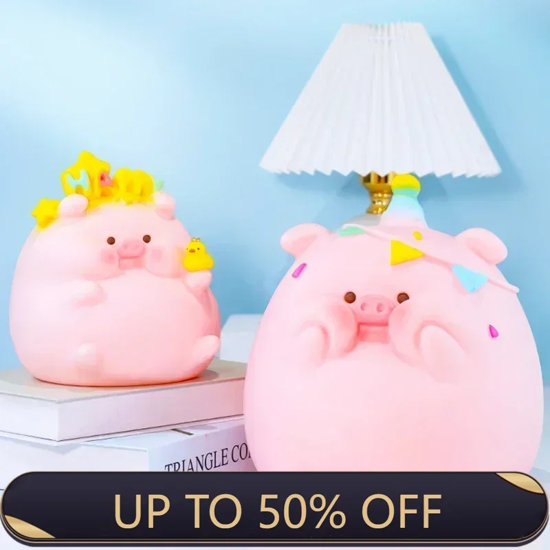 Large Pink Piggy Bank for Adults Big Size Money Saving Box Jumbo Capacity Cute Home Decor for Living Room Office Desk Ornament