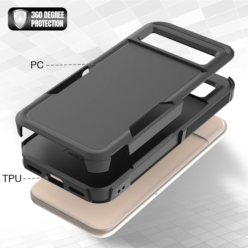 New Fashion Armor TPU/PC Case for Google Pixel 8A Hybrid Shell Dual Layer Strong Shockproof Protect Cover For Google Pixel 8 Pro