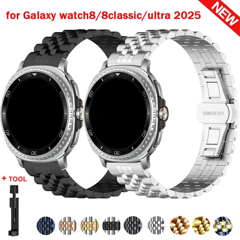 حزام معدني لساعة سامسونج جالاكسي 8 40 مللي متر 44 مللي متر سوار ساعة من الفولاذ المقاوم للصدأ سوار كوريا لساعة سامسونج 8 الكلاسيكية 46 مللي متر