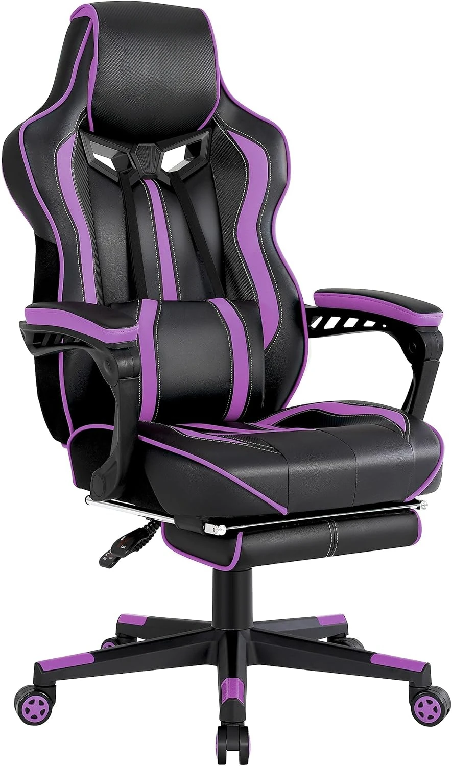 

Computer gaming chairs equipped with foot pedals, adult computer gaming chairs, and ergonomic massage chairs. (Purple/Black)