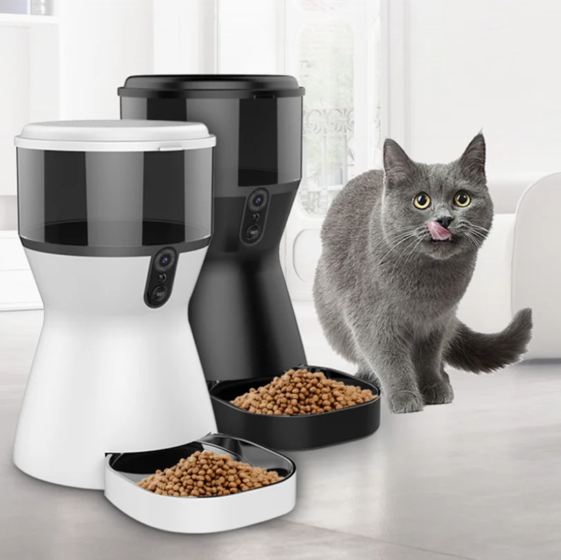 

4L Auto Timer Reminder Food Dispenser Smart wi-fi Automatic Pet Feeder with Camera Automatic Cat Feeder