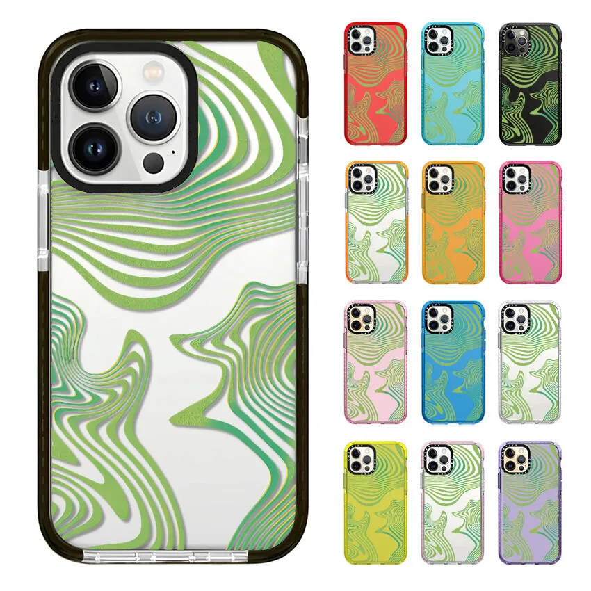 Wavy Phone Case For iphone 17 16 15 14 13 12 11 Pro Max Plus Air Soft TPU Shockproof Back Cover