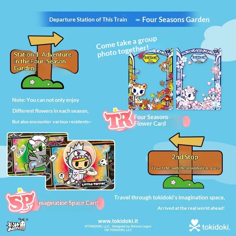 Genuine Kayou Tokidoki-Wonder Voyage Collectible Card-Roaming Edition Sea Series 1 Cute Cartoon Character Trading Card Pack Gift