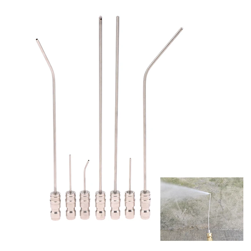 Slim High-Pressure Cleaning Nozzle 1/4' Quick-Connect Needle Tip for AC Coil And Car Washer Tank Multi-Purpose Deep CleaningTool