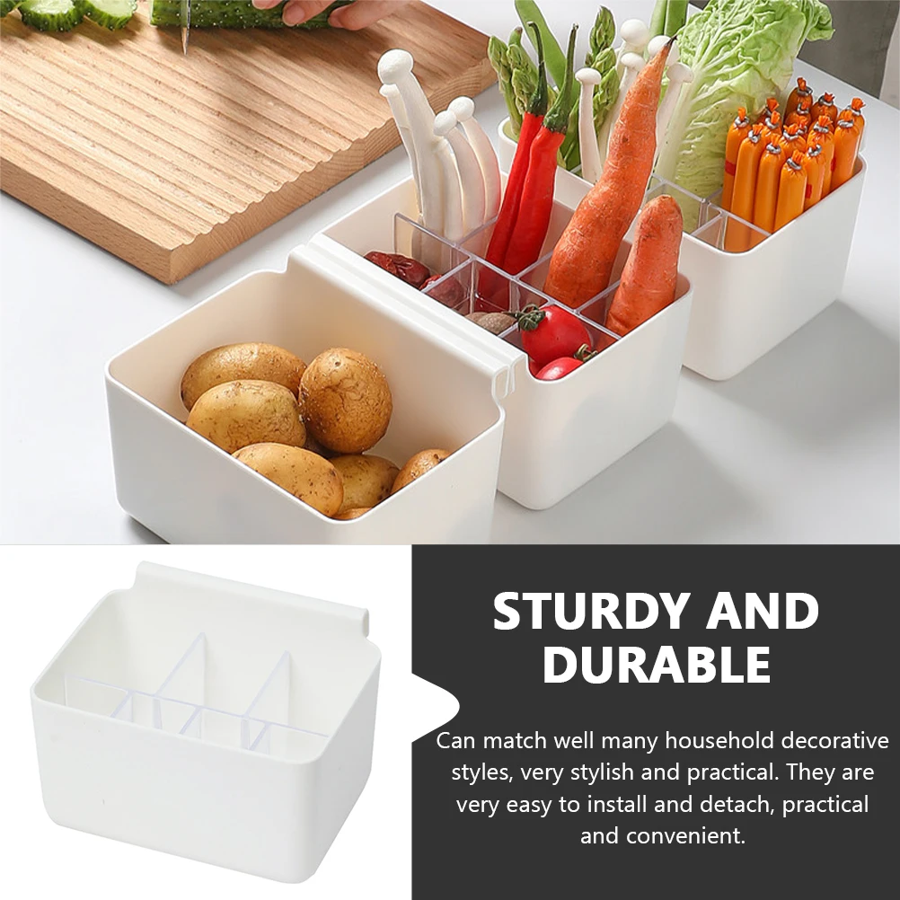 

Premium Reusable Plastic Hanging Storage Refrigerator Side Divider Freezer Organizer Kitchen Supplies Cabinet Side Door Box