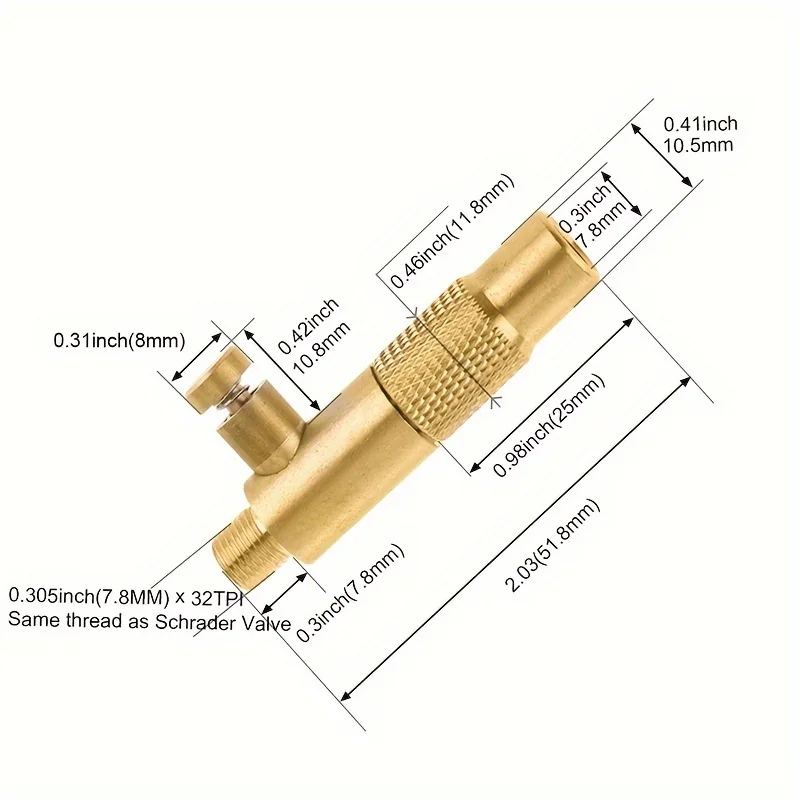 Tire Inflation Thread Converter Tire Inflator Deflated Function Air Pump Accessories Extended Inflator Car Bicycle Tire Inflator