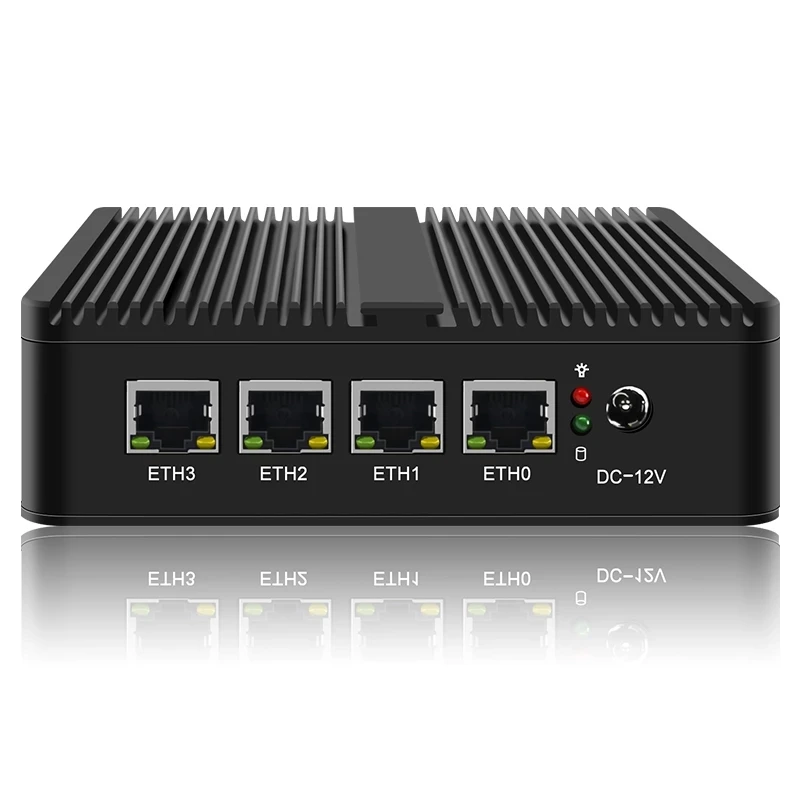 2023 безвентиляторный 2,5G Роутер Nano Mini PC 4 Intel J4125 i226-V 2.5GbE Nics pfSense брандмауэр роутер ПК OPNsense войти в режим ESXi Proxmox