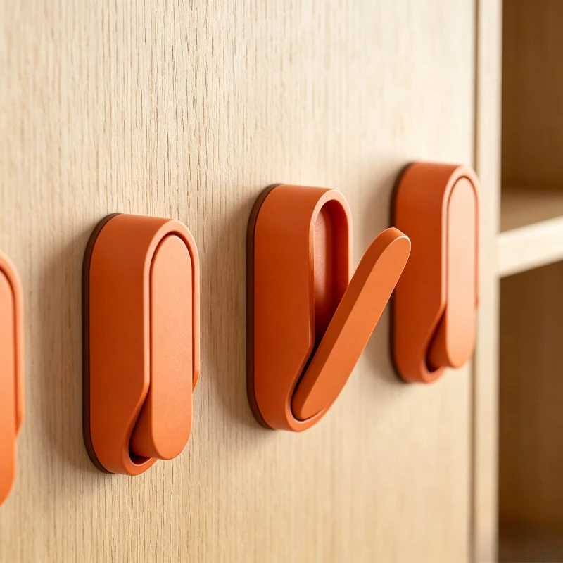 Drill-Free Folding Heavy-duty Waterproof Adhesive Wall Hook Trace-Free Removable Strong Self-Sticky Hook Home Bathroom Organizer