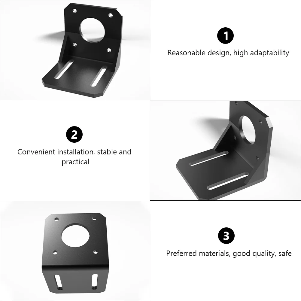 

1 Set 42 Stepper Motor Bracket For 3D Printer High-Precision Stamping Durable Replacement Parts Practical Printing Accessories