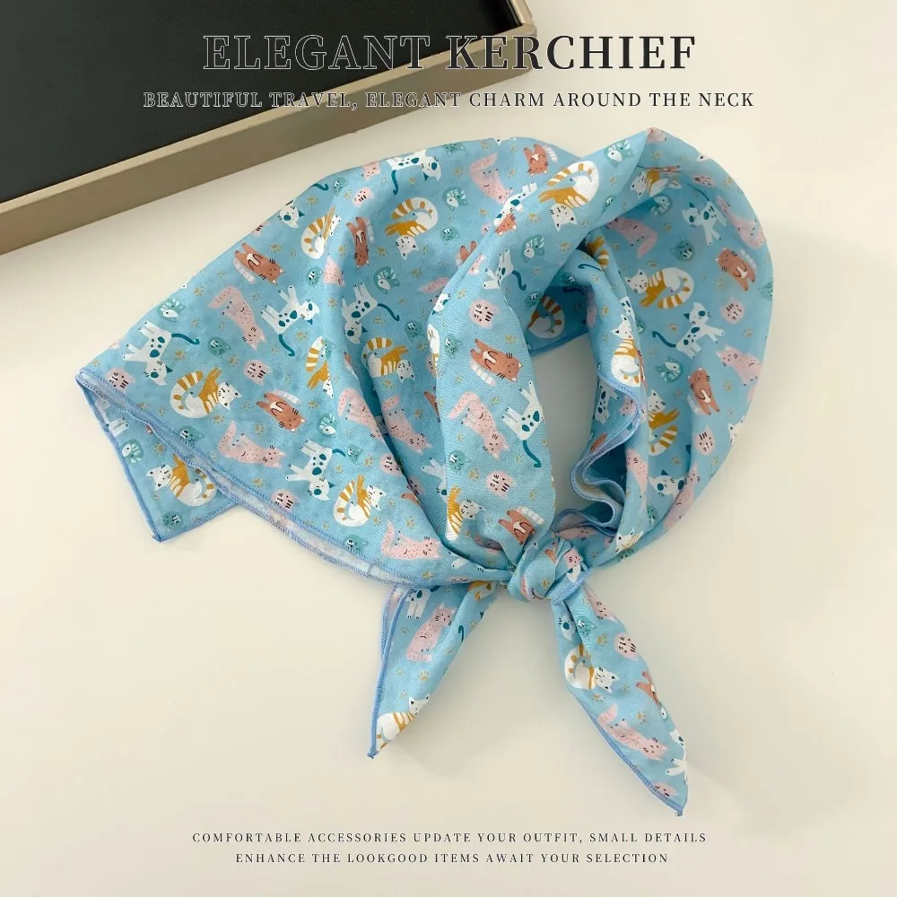 

Ретро-платок с принтом кешью, маленький квадратный платок с цветочным и вишневым узором, хлопково-льняной платок, повязка на голову, шелковый платок с принтом, пляжный платок