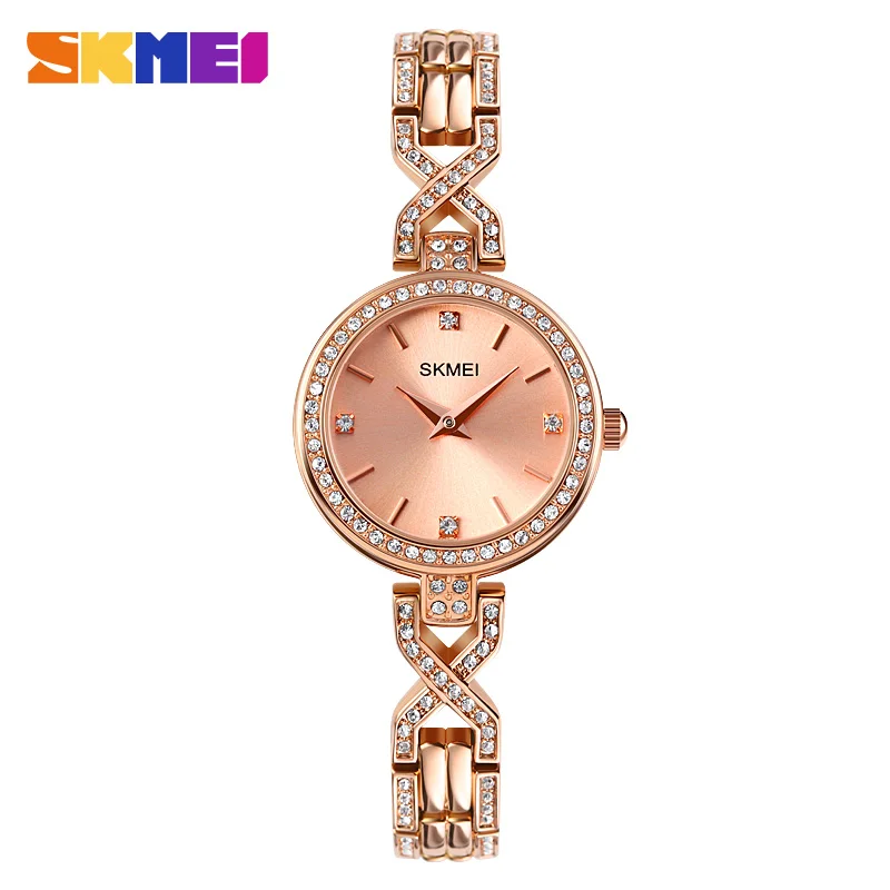 SKMEI Romance Style Japan Quartz Movement Women Watches Fashion Elegant Wristwatches For Lady Female Girl Hour Relogio Feminino