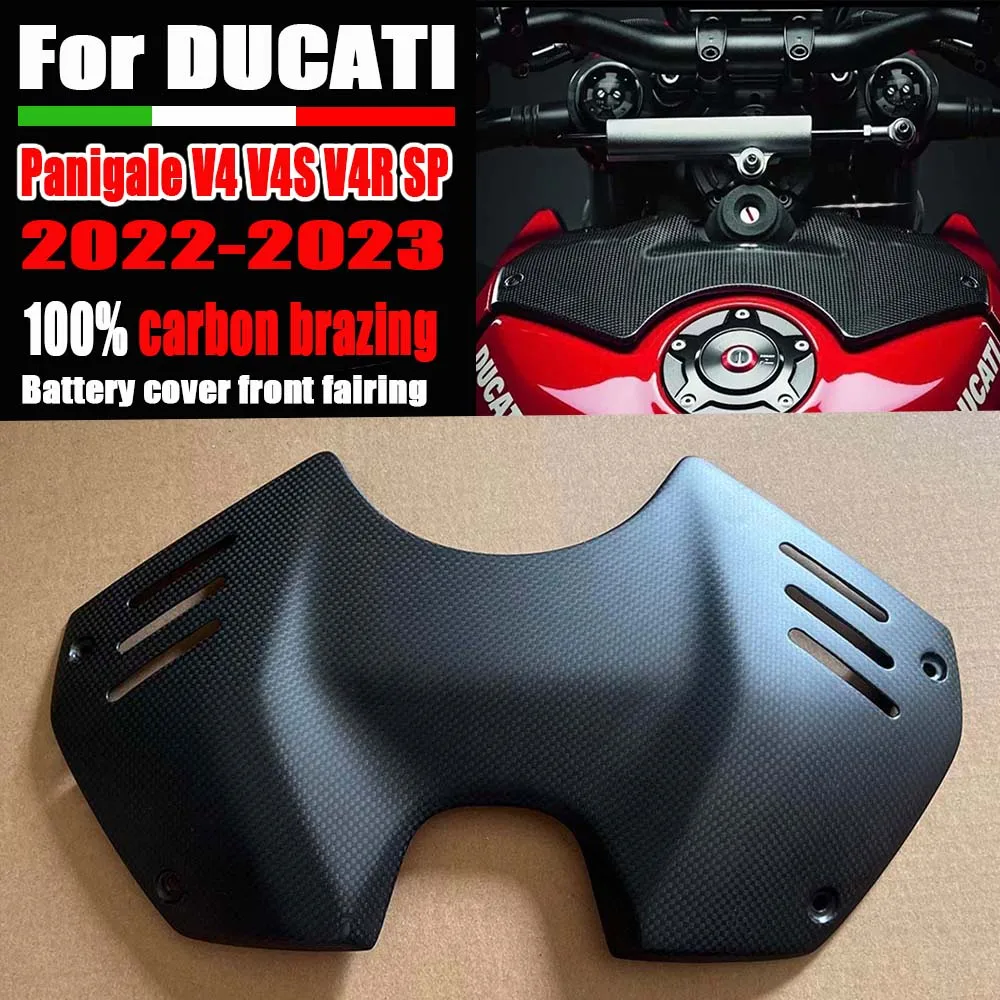 

For DUCATI Panigale V4 V4S V4R SP 2022- Motorcycle New 100%Carbon Fiber Battery Cover Front Fairing Fuel Tank Airbox Cover