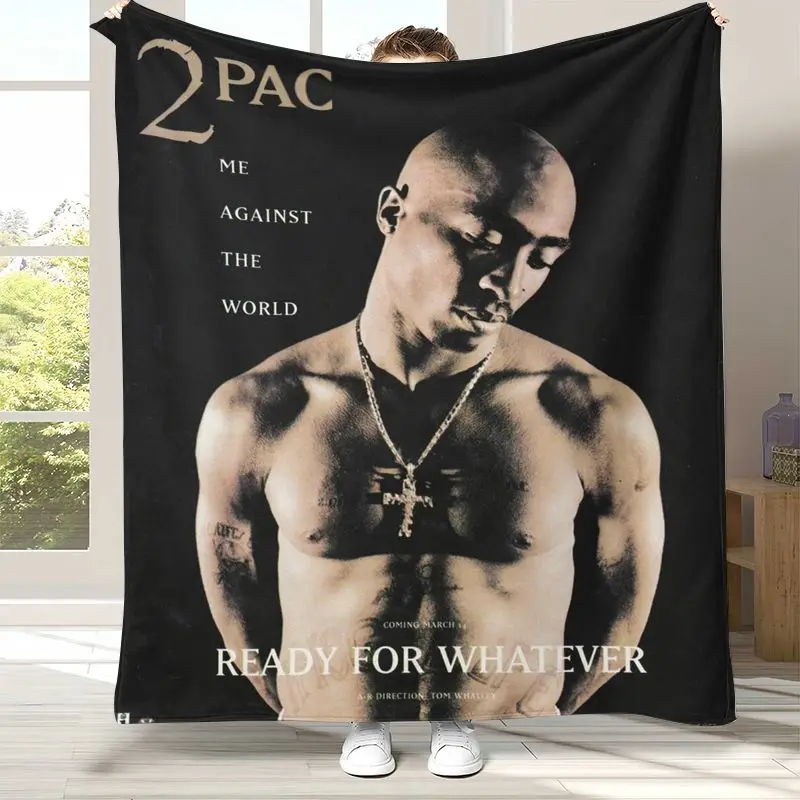 Tupac 2Pac Thug Life West Coast Rap Legend Flannel Throw Blanket,Cozy Warm Blanket for Bed,Sofa,Living Room,Picnic,Camping,Gift
