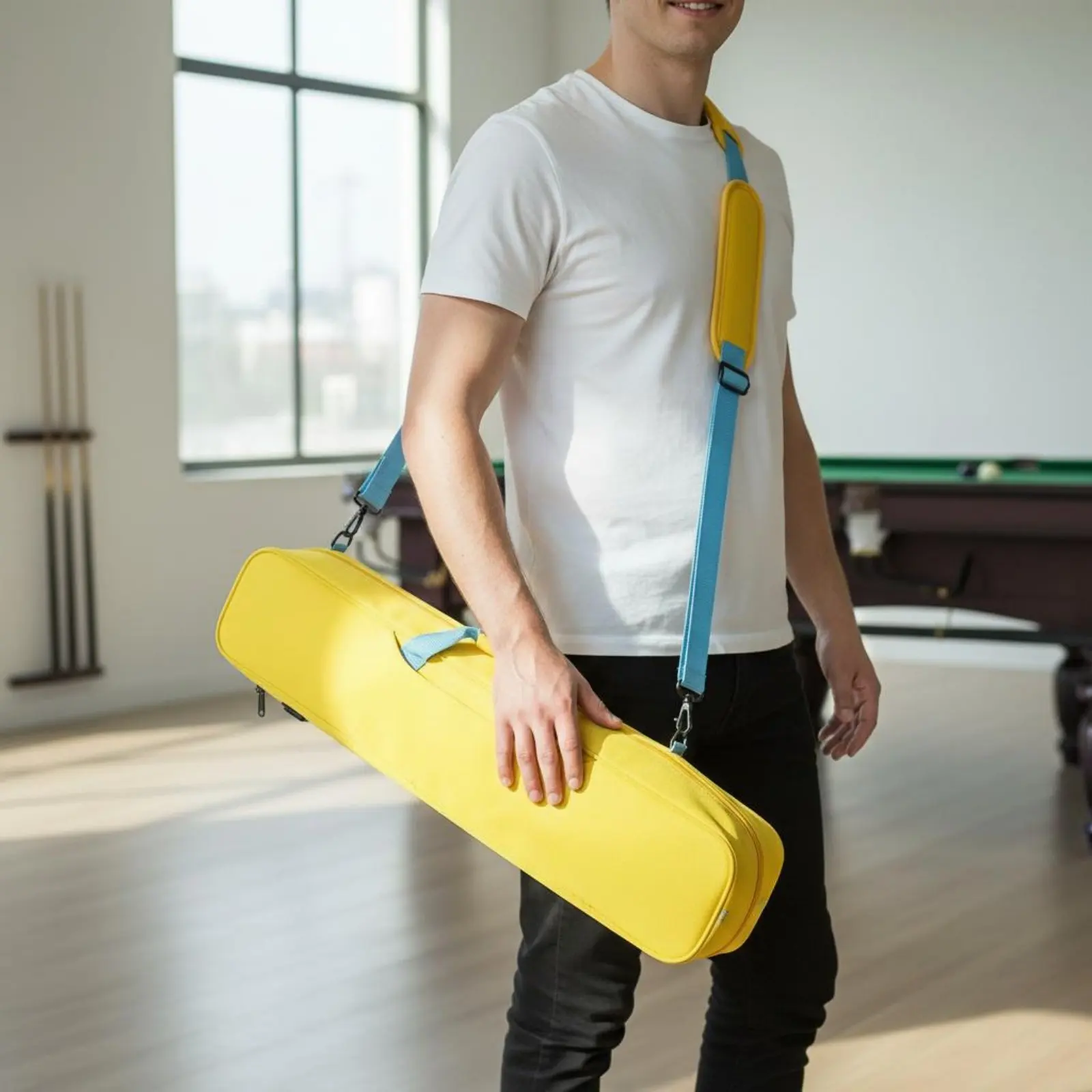 

Pool Stick Bag Dustproof Billiard Cue Case Soft Cue Storage Bag Adjustable Shoulder Strap Billiards Accessory Lightweight Design