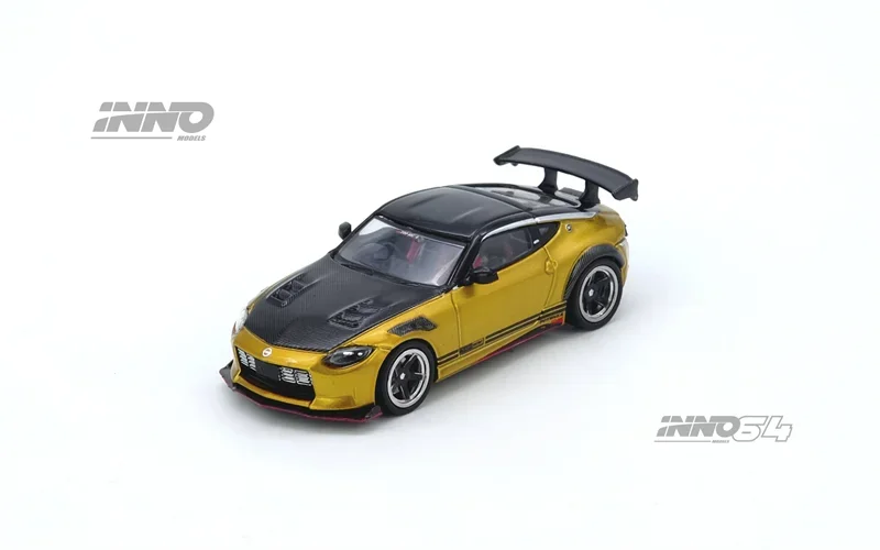 INNO 1:64 TOP SECRET RZ34 FAIRLADY Z Gold Diecast Model Car