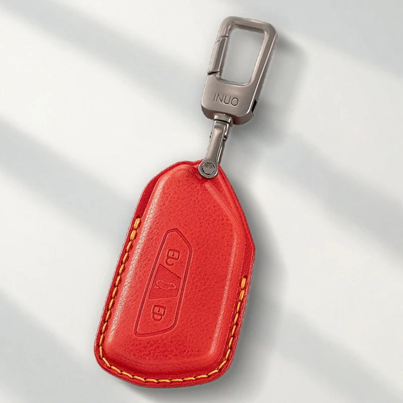 حامي جلد طبيعي ل Volkswagen VW Golf 8MK8 ID 4 ID3for Skoda Octavia A8 MK4 حافظة مفاتيح فوب #5