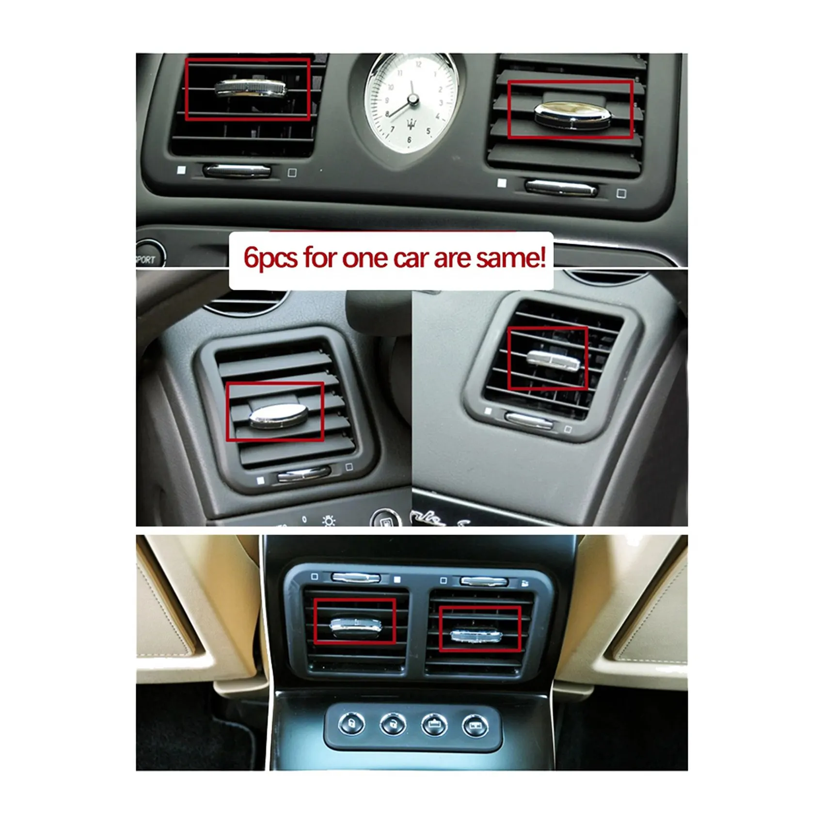 AS60-2X For Quattroporte Grancabrio Granturismo Car Front Rear Air Conditioning AC Vent Grille Slider Clips