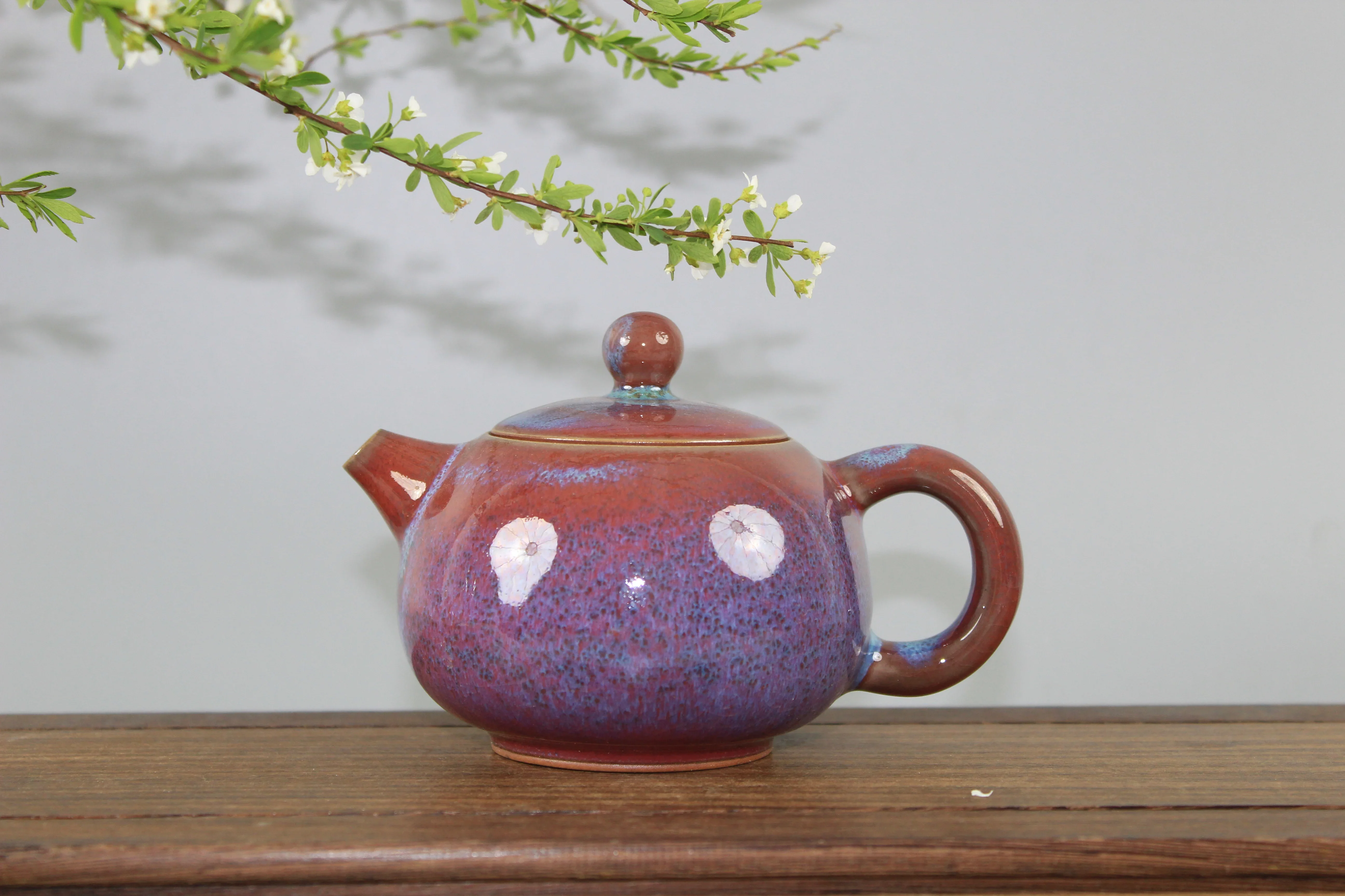 old Jun porcelain glaze tea pot, collection decoration;