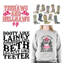 Western Cowboy DTF Iron on Leopard Wallen Bull Skull Thermal Stickers Heat Transfers Printing Ready To Press For T Shirts