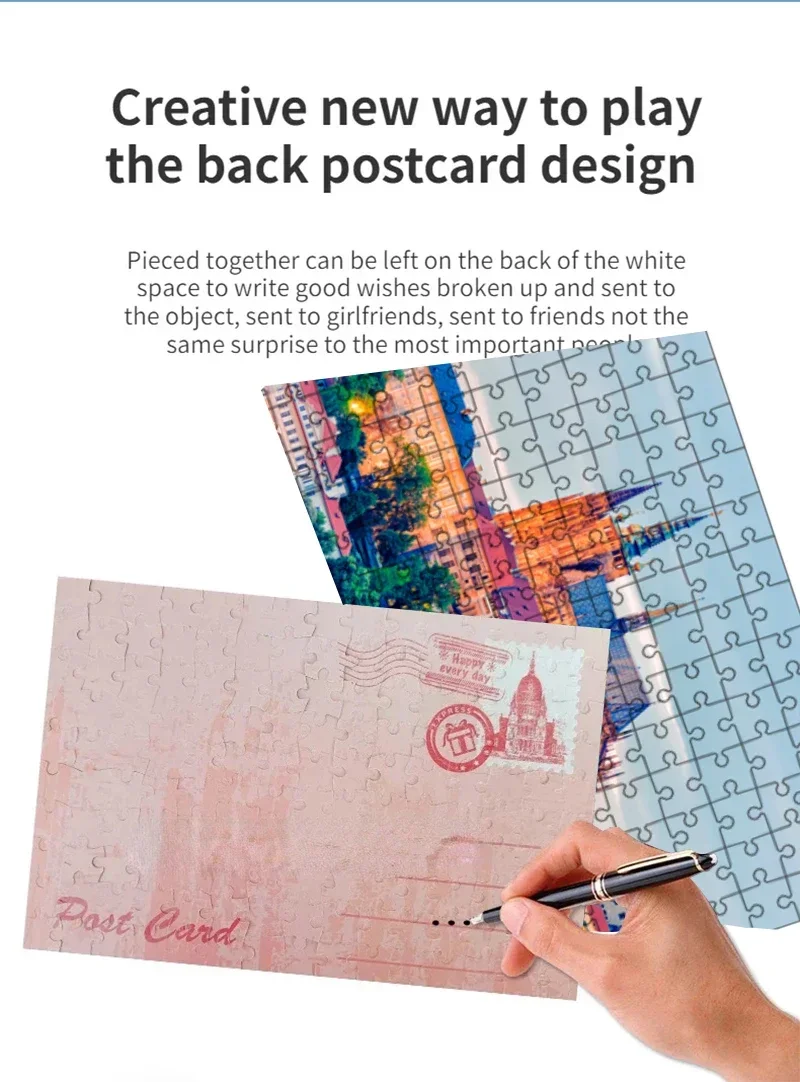 150 قطعة أنبوب اختبار صغير بانوراما الألغاز براغ مربع الضغط لعبة Landamark لغز الثلاجة لغز لعبة الأسرة الديكور #5