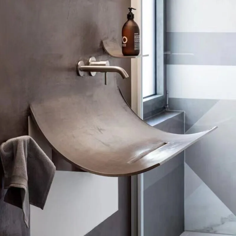 Restaurant wall-mounted wash basin Kardashian same wall-mounted bathroom wash basin integrated basin 3
