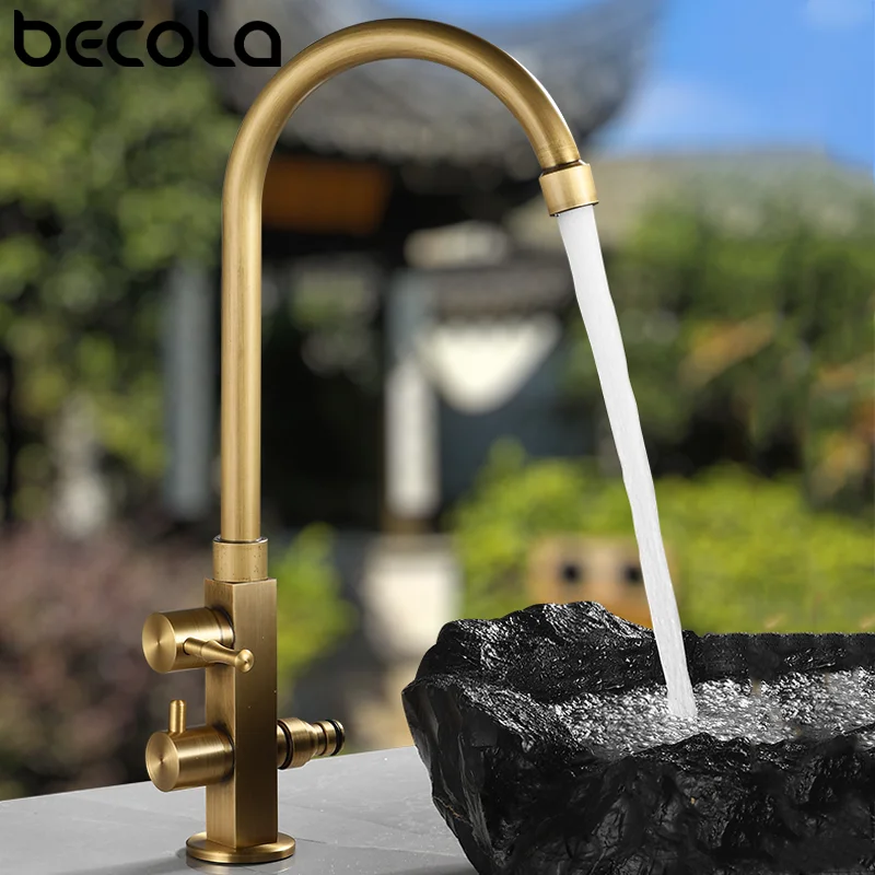 Antique Outdoor courtyard antifreeze faucet  Black Courtyard single cold washbasin faucet  Outdoor anti freeze cracking