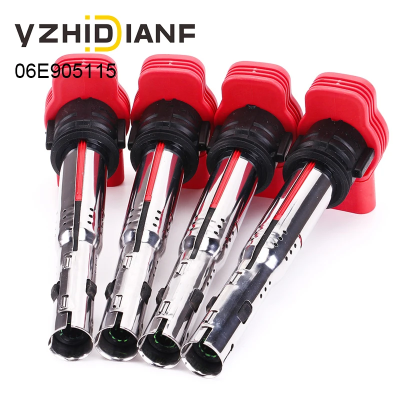 4 Pcs Car Ignition Coil 06E905115 ABCDEFG for VW Jetta Golf Passat Tiguan CC for Audi A3 A4 A5 Q3 Q5 Ignition System 06E905115E