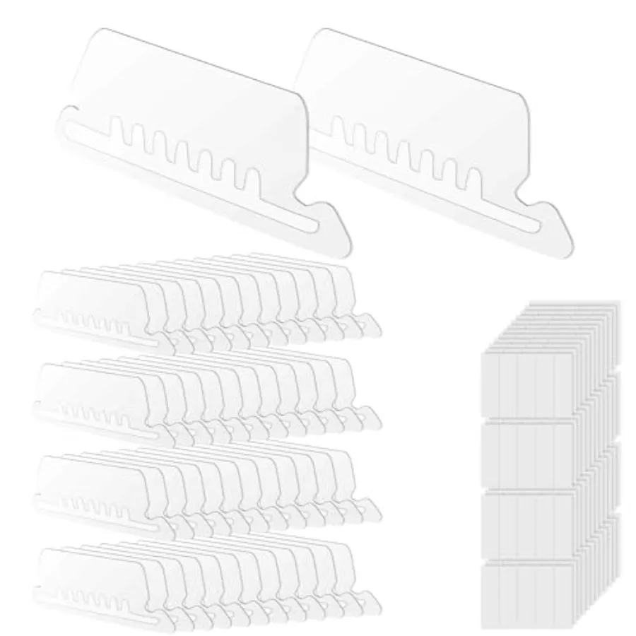 50pcs Folder Labels Transparent Clear Folder Labels Folder Labels Plastic Hanging Label Inserts File Folder Labels Tabs Organiz