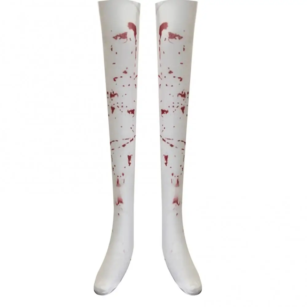 Women 1 Pair Over The Knee Socks Blood Stained Bloody Socks Halloween Party Costume Cloth